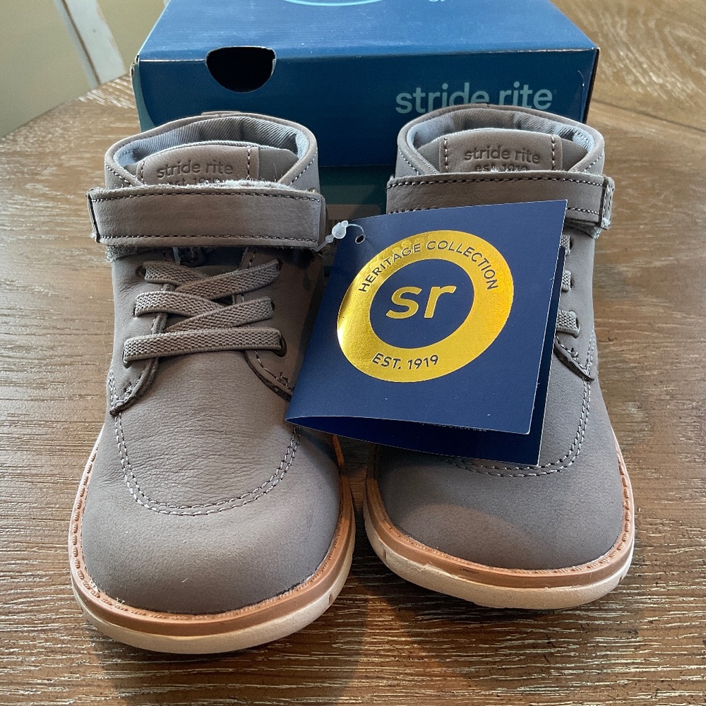 NEW Stride Rite SRT Quinn Toddler Boy Size 10M in Grey SR Heritage Collection